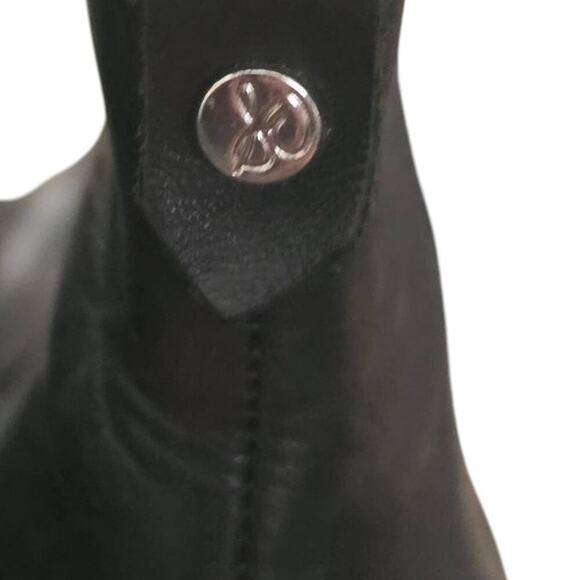 Sam Edelman Case Black Leather Slip On Boot Ankle Womens 9 - Picture 4 of 7